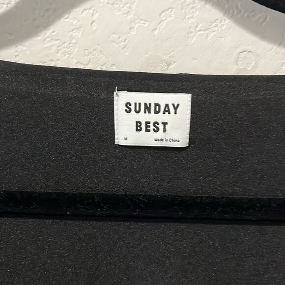 ARITZIA Sunday Best Black Polka Dot Mini Dress, Size M - Picture 6 of 8